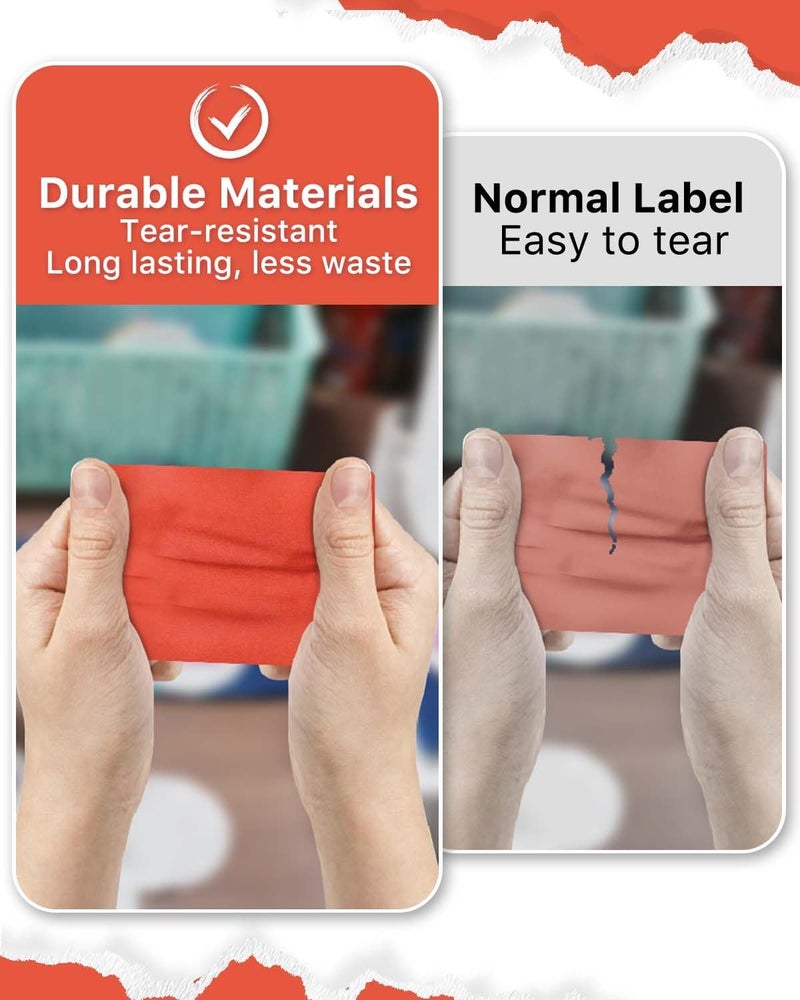 iEager 3" x 2" Thermal Labels, Rectangle Thermal Printer Stickers, Self-Adhesive Durable Sticker with Perforation Line, 500 Labels/Roll, Red - Image 5